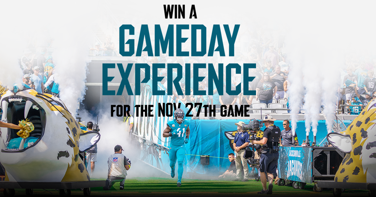You Could Win a Gameday Experience to the Nov 27th Jaguars Game